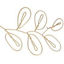Prodotto Ghirlanda decorativa floreale in metallo, filo per ghirlanda di fiori, decorazione estiva, decorazione da parete, oro, 110 cm