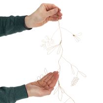 Prodotto Ghirlanda decorativa floreale in metallo, filo per ghirlanda di fiori, decorazione estiva, decorazione da parete, oro, 110 cm