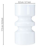 Prodotto Vaso per fiori in metallo smaltato bianco crema Ø9cm H17.5cm