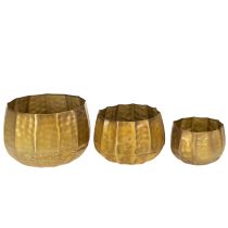Prodotto Vaso decorativo in metallo, ottone, Ø22/18/14 cm, set da 3