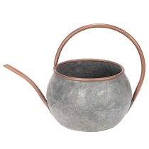 Prodotto Annaffiatoio decorativo in metallo, stile country vintage, decorazione da giardino, per piante, rame argentato, L41cm Ø26cm H30cm