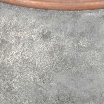 Prodotto Annaffiatoio decorativo in metallo, stile country vintage, decorazione da giardino, per piante, rame argentato, L41cm Ø26cm H30cm