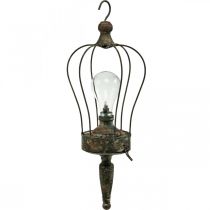 Lanterna LED, lampada decorativa, aspetto antico, Ø16cm H43cm