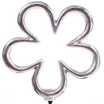 Prodotto Decorazione floreale in metallo argento nero decorazione da tavolo primavera H36cm