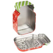 Prodotto Scatola per biscotti in metallo con motivo natalizio, design a barattolo, 15 cm, 2 pezzi