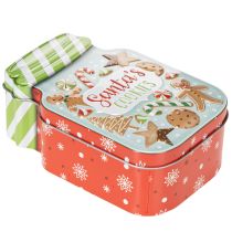 Prodotto Scatola per biscotti in metallo con motivo natalizio, design a barattolo, 15 cm, 2 pezzi