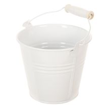 Prodotto Secchi in metallo, bianchi, Ø12cm, H10cm, 8 pezzi