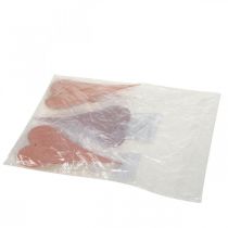 Prodotto Decorazione sospesa Cuori per appendere Arancione/Viola 15cm 6 pezzi