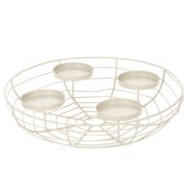 Prodotto Portacandele rotondo per corona d'Avvento, adatto per quattro lumini o candele, 35 cm