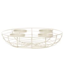 Prodotto Portacandele rotondo per corona d'Avvento, adatto per quattro lumini o candele, 35 cm
