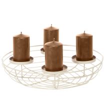 Prodotto Portacandele rotondo per corona d'Avvento, adatto per quattro lumini o candele, 35 cm