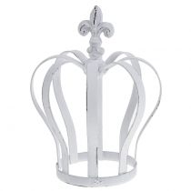 Prodotto Corona in metallo bianco Ø13cm H17,5cm