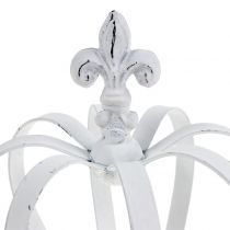 Prodotto Corona in metallo bianco Ø13cm H17,5cm