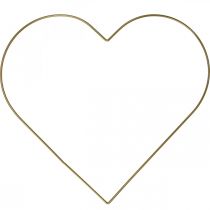 Anello in metallo a forma di cuore, decorazione da appendere in metallo, anello decorativo dorato L32,5 cm 3 pezzi
