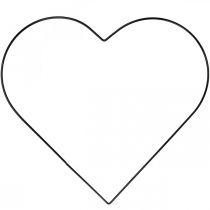 Prodotto Anello in metallo a forma di cuore, decorazione sospesa in metallo, anello decorativo nero L32,5 cm 4 pezzi