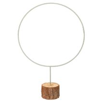 Prodotto Anello rotondo decorativo su base in legno, in metallo, per fiori secchi, 52 cm