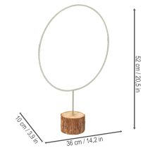 Prodotto Anello rotondo decorativo su base in legno, in metallo, per fiori secchi, 52 cm