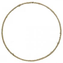 Anello decorativo in metallo avvolto in corda di iuta anello in metallo Ø25cm 10pz