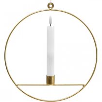 Prodotto Portacandele per appendere anello decorativo in metallo dorato Ø25cm 3 pezzi