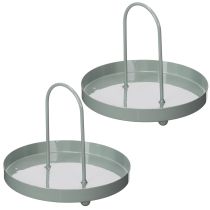 Prodotto Vassoio decorativo per la cucina e per decorare la tavola, con manico alto, 18 cm.