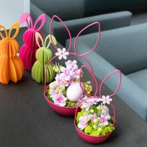 Prodotto Fioriera a forma di coniglio per decorazioni primaverili e pasquali, soggiorno, cucina, decorazione da giardino, 33 cm