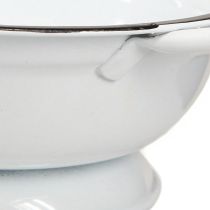 Prodotto Ciotole decorative in metallo, bianche e nere, Ø16,5 cm, H6,5 cm, 4 pezzi