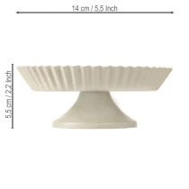 Prodotto Piatto di metallo decorativo retrò su piede Grigio Ø14cm 2pz