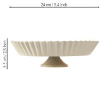 Prodotto Piatto decorativo retrò su piede Metallo Grigio Ø24cm 2 pz