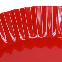 Prodotto Piatto decorativo retrò su piede Metallo rosso Ø24cm 2 pz