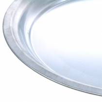 Prodotto Piastra metallica basic argento lucido Ø45,5 cm H4 cm