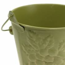 Prodotto Secchio decorativo di frutta lavato giallo, arancio, verde Ø15cm H14cm set di 3
