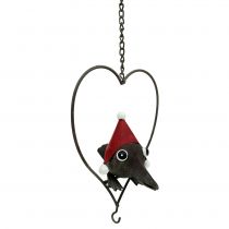 Appendiabiti Bird in the Heart Deco Metal Grigio 48cm