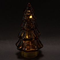 Prodotto Decorazione natalizia a LED in vetro per interni, a batteria, 13 cm, 2 pezzi