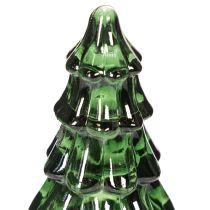Prodotto Albero di Natale in vetro con luci a LED, decorazione da tavolo, Natale, 13 cm, 2 pezzi