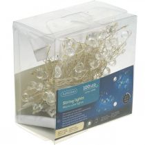 Prodotto Catena luminosa a grappolo LED timer drop indoor bianco caldo 1,2 m