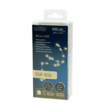 Prodotto Catena luminosa Filo luminoso a LED con batterie bianco caldo 100 1,59 m