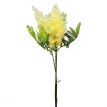 Pianta artificiale argentata acacia mimosa fioritura gialla 53 cm 3 pezzi