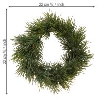 Prodotto Corona natalizia piccola con rami di pino artificiali Ø22cm