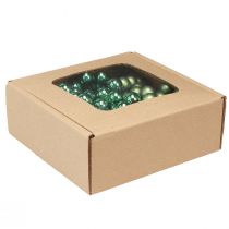 Prodotto Mini palline per albero di Natale vetro su filo verde Ø1,5cm 140 pz