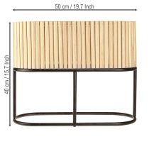 Prodotto Mini fioriera rialzata in legno ovale 50×20cm H40cm