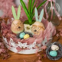 Prodotto Mini cesto pasquale con uova pastello Decorazioni pasquali colorate Ø6cm 12 pezzi
