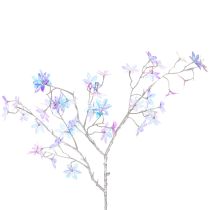 Prodotto Ramo artificiale fiorito con fiori iridescenti, 80 cm