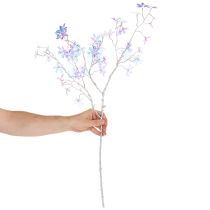 Prodotto Ramo artificiale fiorito con fiori iridescenti, 80 cm