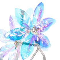 Prodotto Ramo artificiale fiorito con fiori iridescenti, 80 cm