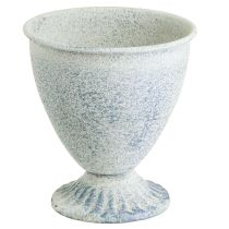 Prodotto Mini trofeo vaso calice metallo bianco blu H11.5cm 2pz