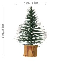 Prodotto Mini abeti foresta invernale innevata Ø5cm H8cm 12 pezzi