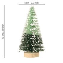 Prodotto Mini albero di Natale artificiale con neve Ø5cm H10cm 6 pezzi