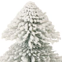 Prodotto Mini albero di Natale illuminato a LED abete con neve 28cm