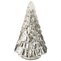 Prodotto Mini albero di Natale con illuminazione a LED argento oro 28cm
