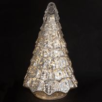 Prodotto Mini albero di Natale con illuminazione a LED argento oro 28cm
